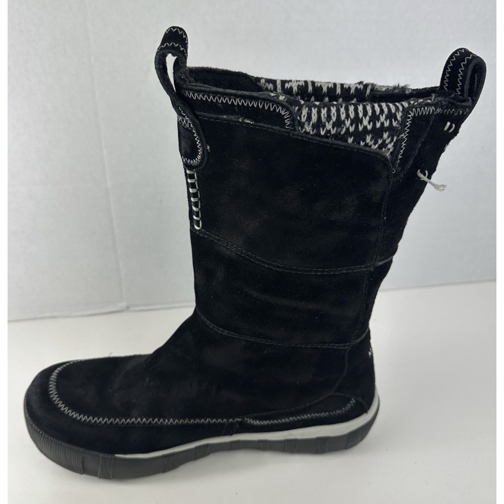 Merrell Tempest High Black Suede Button Boots Winter Warm Snow Women's Size 9 - Picture 3 of 12